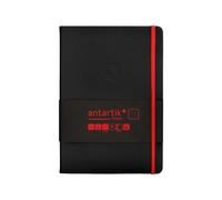 Antartik CUADERNO CON GOMILLA NOTES TAPA DURA A5 HOJAS PUNTOS NEGRO Y ROJO 100 HOJAS 80 GR FSC