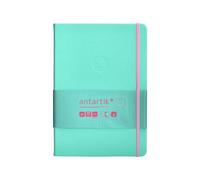 Antartik CUADERNO CON GOMILLA NOTES TAPA DURA A5 HOJAS PUNTOS ROSA Y TURQUESA 100 HOJAS 80 GR FSC