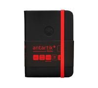 Antartik CUADERNO CON GOMILLA NOTES TAPA DURA A7 HOJAS LISAS NEGRO Y ROJO 80 HOJAS 80 GR FSC
