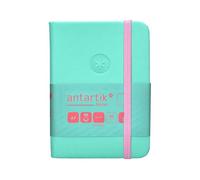 Antartik CUADERNO CON GOMILLA NOTES TAPA DURA A7 HOJAS LISAS ROSA Y TURQUESA 80 HOJAS 80 GR FSC