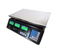 AntDau71® Báscula electrónica profesional, 40 kg, de banco con pantalla digital, función tara, 7 memorias de precio, doble alimentación, uso ferias y tiendas - CW464