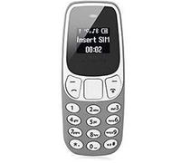 AntDau71 - BM10 Worlds más pequeño teléfono 2 en 1 Mini teléfono desbloqueado GSM con manos libres Bluetooth Dialer auriculares Bluetooth doble tarjeta SIM GSM (gris)