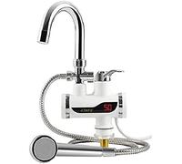 Antdau71 - Calentador instantáneo de agua caliente grifo eléctrico para ducha cocina baño con pantalla de temperatura y sin depósito con conexión a lavabo - CW841