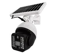 AntDau71 Cámara falsa de exterior con carga de panel solar, lámpara led de calle, faro led con sensor de movimiento, cámara falsa para seguridad 30 ledes, 60 vatios