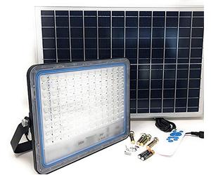 AntDau71 - Foco LED exterior de 500 W con panel solar de luz blanca de 6000 K, foco solar LED con mando a distancia, material de aluminio impermeable IP67, 5000 lúmenes, energía fotovoltaica