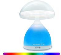 AntDau71® Lámpara LED táctil de 7 colores regulable multicolor luz seta recargable de mesita de noche para dormitorio de niños oficina tienda dormitorio cromoterapia cambio de color CW813