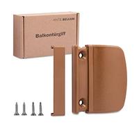 Ante bellum Tirador de puerta de balcón - Tirador de puerta duradero para exterior con tapa protectora, resistente a la intemperie, mango de plástico para puertas de balcón, terraza y mosquitera