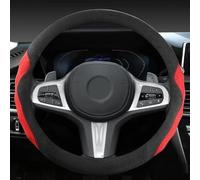 Ante Cuero De Vaca 38cm Protector para Volante Coche para X1 X2 X3 X4 E84 F84 F39 E83 F25 G01 F97 F26 G02 F98 Auto Accesorios(Rojo)