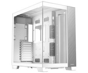 Antec Aluminio Blanco C8, Ventiladores no incluidos, Panel Frontal de Aluminio, diseño de Doble cámara, Tipo C, Soporte de radiador de 360 mm, Paneles Frontales y Laterales TG sin Costuras,