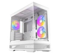 Antec C2M ARGB - Carcasa microATX compacta, Vidrio Templado panorámico, Alto Flujo de Aire, 3 Ventiladores PWM ARGB incluidos, Compatible con radiador de 360 mm y GPU de 415 mm, Tipo C de 10 Gbps