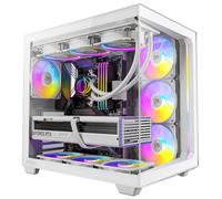 Antec C5 ARGB Blanco, Ventiladores ARGB PWM de 7 x 120 mm incluidos, hasta 10 Ventiladores simultáneamente, Puerto Tipo C 3.2 Gen 2, Paneles Frontales y Laterales de Vidrio Templado sin Costuras,