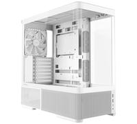 Antec C6 Curve Air - Carcasa de Media Torre Blanca, Vidrio Templado panorámico, Alto Flujo de Aire, 3 Ventiladores PWM incluidos, Compatible con radiador de 360 mm y GPU de 450 mm, Tipo C 10 Gbps