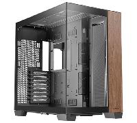 antec c8 wood negro madera