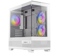 Antec CX500M ARGB MicroATX - Carcasa de cristal templado para juegos de PC, color blanco