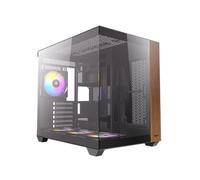 Antec CX800 Wood ARGB Mid Tower - Caja para ordenador (cristal templado), color negro