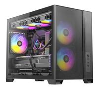 Antec Flux M, 6 Ventiladores PWM incluidos, Plataforma F-Lux, diseño de Flujo de Aire Vertical, Soporte Superior de radiador de 360 mm, Tipo C 3.2 Gen 2, Filtro de Polvo de tamaño Completo, Compacto