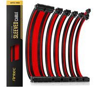 Antec Kit de extensión de fuente de alimentación de cable con mangas con mangas extra y peines 300mm Negro y rojo