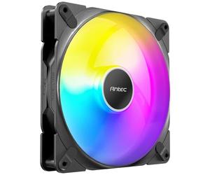 Antec Tranquil 140 ARGB 140 x 25 mm ventilador ARGB PWM 1500 rpm, 89,72 CFM, 1,82 mmH₂O, PWM de 4 pines y conector LED de 3 pines, ventilador de 120 mm, serie Tranquil ARGB