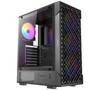 Antec vx-320 argb atx mid tower rgb gaming case - negro - 4 ventilador