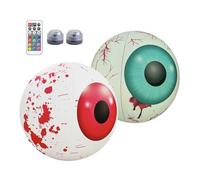 Antecedentes Espeluznantes, 2pcs Iluminan Los Globos Oculares De Sangre, 23.62 Pulgadas De Globos Oculares Inflables Suministros Para Fiestas Para El Césped De Interior De Halloween Al Aire Libre.