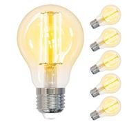 ANTELA Bombilla E27 LED A60 2700K Luz Blanca Cálida Lamparas 806LM Vintage Bombilla Decorativa, 7W Lampada a Incandescenza,No Regulable, Paquete de 6.