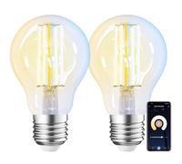 ANTELA Bombilla Filamento LED E27 806LM 7W, Bombilla Inteligente Compatible con Alexa y Google Home, Luz Blanca Fría y Cálida 2700k-6500K,15000 Horas de Vida Útil,2PCS