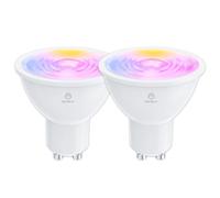 ANTELA Bombilla GU10 Inteligente Wifi Compatible con Alexa y Google Home, Luz Fría/Cálida 2700K-6500K, Bombilla RGB 16 Millones de Colores, 4,5W, 326LM, CRI 80, 15000hrs,2 piezas