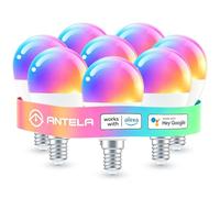 ANTELA Bombilla LED WiFi E14 G45 RGB Regulable 385 lm Compatible Alexa
