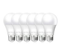ANTELA Bombillas LED E27, Luz Blanca Fría 6500 K, Potencia de 8,5 W Equivalente a 60W, 806 Lúmenes, CRI 80, Vida Útil de 20.000 Horas, 6pcs
