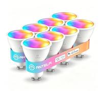 ANTELA Bombillas LED WiFi GU10 5 W, regulable, control App con Alexa/Google Home, RGB&2700K-6500K blanco frío cálido, 8 unidades