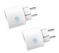 ANTELA Enchufe Inteligente 16A 3680W Con Monitor de Consumo, Compatible con Alexa y Google Home, 2 PCS