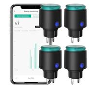ANTELA Enchufe Inteligente WiFi Exterior IP44 con Monitor de Energía 16A