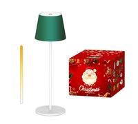 ANTELA Lámpara de Mesa de Navidad, Luz Nocturna de Escritorio de Navidad, Lámpara de Mesa LED Recargable Inalámbrica, Lámpara de Escritorio Portátil, Regulación táctil 3000K/4000K/500K, para