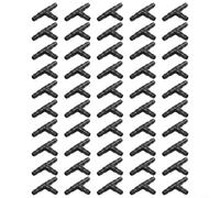 Antelco - Paquete de 50 accesorios de riego de 4 mm para riego de jardín, gestión de tanques de agua de lluvia y paisajismo (T de doble lengüeta de 4 mm)