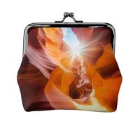 Antelope Canyon - Monedero para mujer, monedero pequeño con cierre de beso, para monedas, tarjetas, objetos pequeños