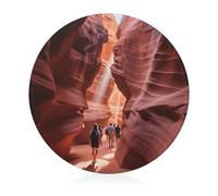 Antelope Canyon - Tabla de cortar resistente a los arañazos, tabla de cortar portátil, tabla de cortar redonda de vidrio para cocina, picnic al aire libre, 7.9 pulgadas