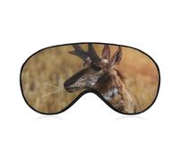 Antelope in Springtime Farmers Field - Antifaz para dormir con correa ajustable, cómoda máscara de ojos suave para dormir, máscaras de ojos que bloquean la luz