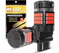 ANTEMOON 3157 P27/7W T25 Bombillas LED Canbus Sin Errores Super Brillante 5000LM 12V 24V Rojo 3057 3156 4057 4157 para Luz de Marcha Atrás Luz de Freno Luces Diurnas Luces Traseras, 2 Piezas