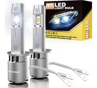 ANTEMOON Bombilla H1 LED para Faros de Coche, 90W 18000LM 6000K Blanco Bombillas LED H1 con CSP Chips, 1:1 Mini Reemplazo de Lámpara H1 Halógena y Xenón para 12V 24V Coche, 2 Bombillas