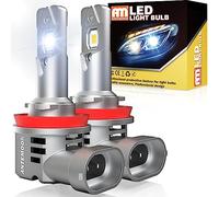 ANTEMOON Bombilla H11 H8 H9 LED para Faros de Coche, 90W 18000LM 6000K Blanco Bombillas LED H11 con CSP Chips, 1:1 Mini Reemplazo de Lámpara H11 Halógena y Xenón para 12V 24V Coche, 2 Bombillas