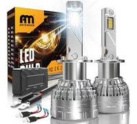 ANTEMOON Bombillas H1 LED, 110W 30000LM 800% Brillante 6500K Blanco Canbus Luces LED H1 Faros Delanteros de Coche 12V 24V Lámpara Reemplazo para Halógenos y Xenón, 2 Bombillas