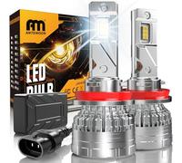 ANTEMOON Bombillas H11 LED, 110W 30000LM 800% Brillante 6500K Blanco Canbus Luces LED H8 H9 Faros Delanteros de Coche 12V 24V Lámpara Reemplazo para Halógenos y Xenón, 2 Bombillas