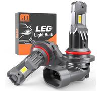 ANTEMOON Bombillas HB3 9005 LED, 100W 20000LM 6500K Blanca Fría 12V Luces LED Coche para Faro Delantero, 1:1 Mini Diseño Lámpara Reemplazo para Halógenos y Kit Xenón, Plug and Play, 2 Bombillas