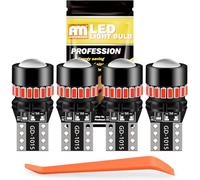 ANTEMOON Bombillas T10 W5W LED 12V 24V Rojo Brillante 194 501 168 2825 Luz Coche LED Interior Canbus Sin Errores Luces Domo Mapa Cortesía Matrícula Puertas Laterales Marcador, 4 Piezas