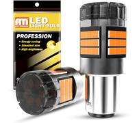 ANTEMOON P21/5W 1157 BAY15D Bombillas LED Canbus Sin Errores Super Brillante 5000LM 12V 24V Ámbar 1016 2057 2357 para Luz de Marcha Atrás Luz de Freno Luces Traseras, 2 Piezas