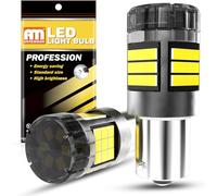 ANTEMOON PY21W BAU15S Bombillas LED Canbus Sin Errores Super Brillante 5000LM 12V 24V 6000K Blanca 7507 1056 5009 para Luz de Marcha Atrás Luz de Freno Luces Traseras, 2 Piezas