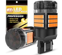 ANTEMOON W21/5W 7443 T20 Bombillas LED Canbus Sin Errores Super Brillante 5000LM 12V 24V Ámbar 7440 7441 7444 para Luz de Marcha Atrás Luz de Freno Luces Diurnas Luces Traseras, 2 Piezas