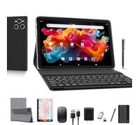 ANTEMPER Tablet de 10 pulgadas con teclado y lápiz | 16 GB de RAM + 128 GB de ROM (1 TB TF) 2025 Última Android 13 Tablet PC | MTK Octa-Core 2.0GHz | 5G WiFi | 13MP | Batería de 7000 mAh | Certificado