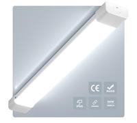 Anten Fluorescente LED 120cm 36W (1 pz) | 4000lm Tubo LED de Neón Acoplable | Blanco Frío (6000K) IP65 Impermeable LED Luz de Techo, para Garaje Oficina Sótano Cocina Supermercado