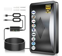 Antena 2026 para Smart TV interior, antena de TV de más de 5000 millas para canales locales, antena HDTV de largo alcance, antena digital con amplificador de señal - 4K 8K 1080p, cable coaxial de 38